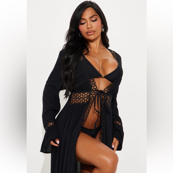 NWT Black Maxi Swimsuit Coverup - Picture 2 of 3